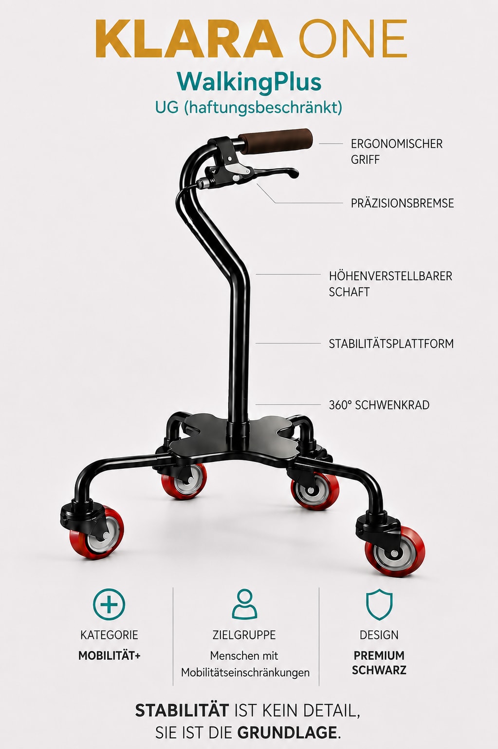 Klara One - WalkingPlus UG - innovatives Mobilitätsgerät